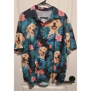 Hawaii Hawaiian dog shirt golden retriever 2x 3x tropical